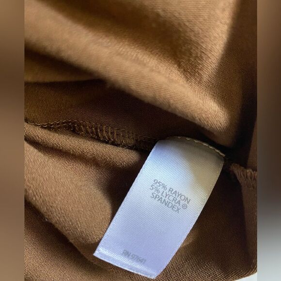 NWOT J.Jill Cross over Brown Women's Top Size Large - Picture 6 of 6